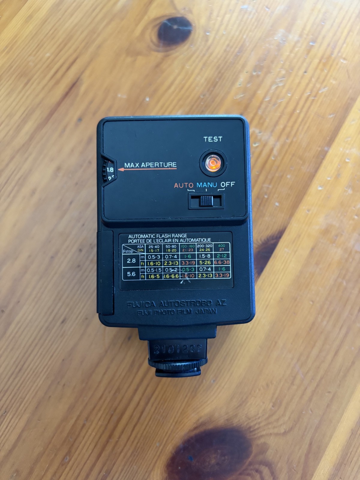 Fujica Autostrobo AZ - On camera flash - Tested - Working