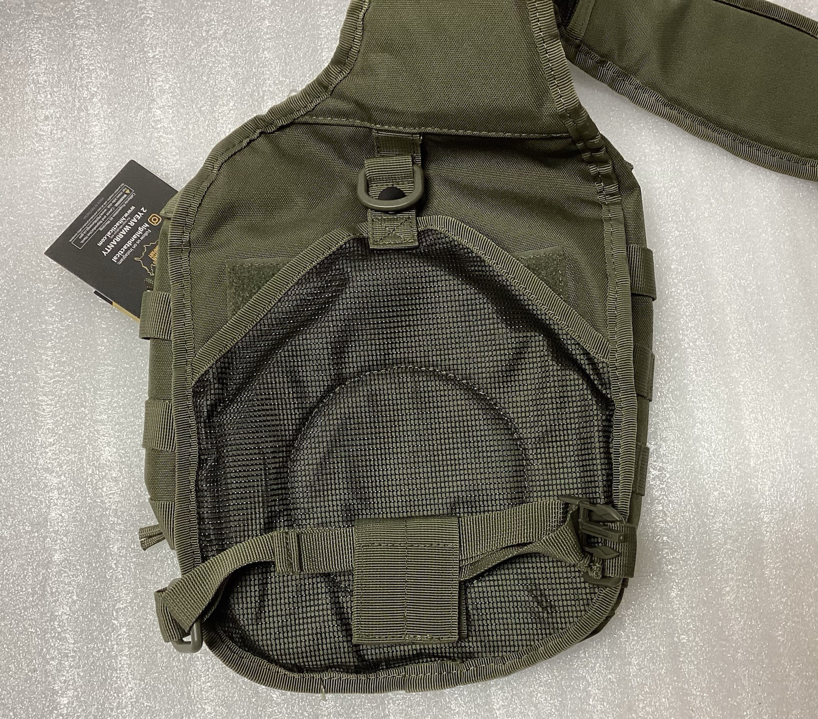 HIGHLAND TACTICAL Eagle Sling Bag - Molle Webbing Hook & Loop Patch Holder
