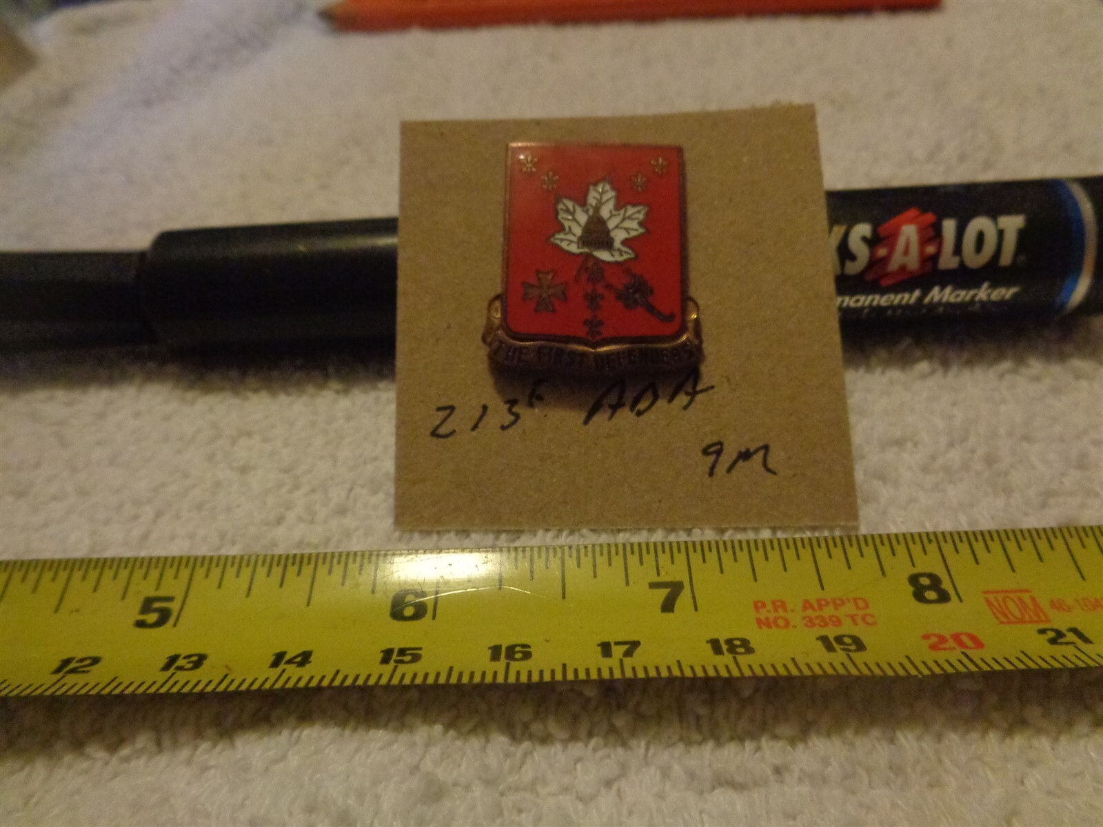 213th Air Defense Artillery 9M Unit Crest, DI, DUI (DRAW#99)