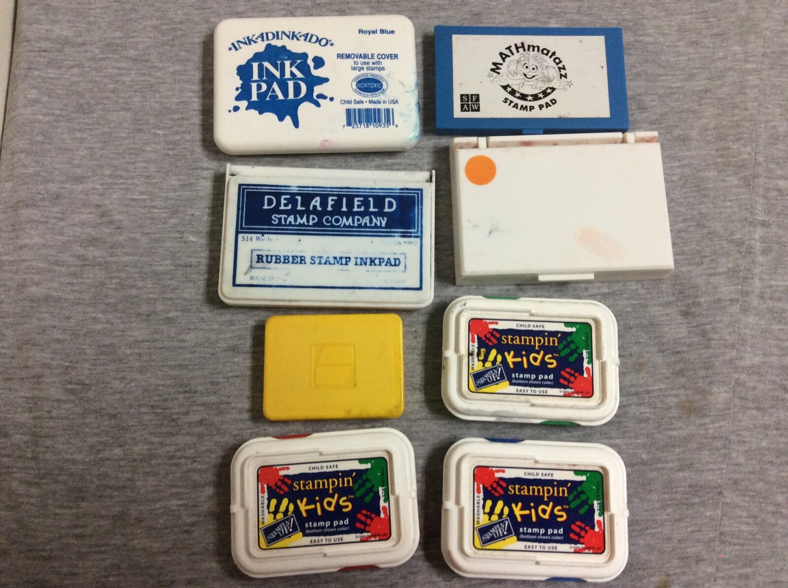 Stampin’ Up Kids & Others Lot of 8 Stamp Ink Pads Colors Used