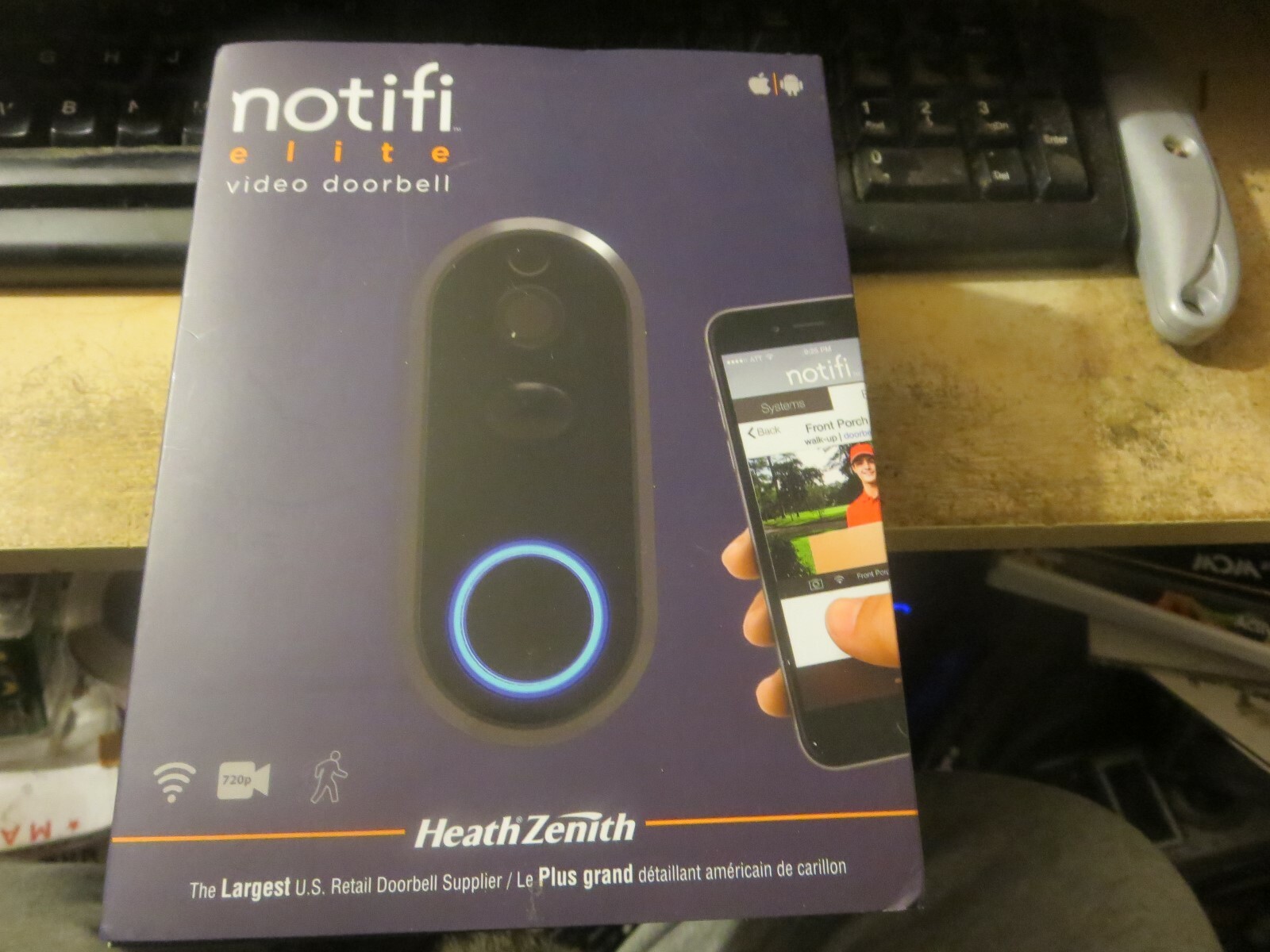 NEW Heath Zenith SL-3012-00 Elite Notifi Video Doorbell WIRED Black