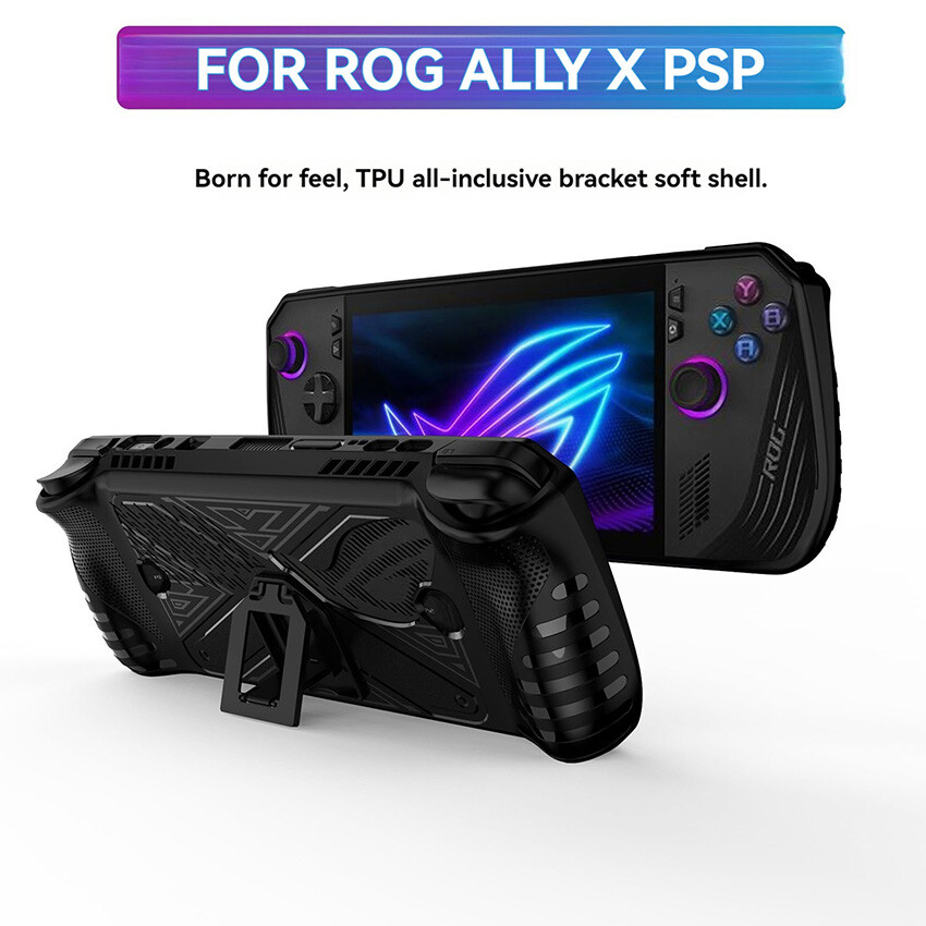 TPU Soft Protective screen Case with Stand for ASUS ROG ALLY X Gaming Console