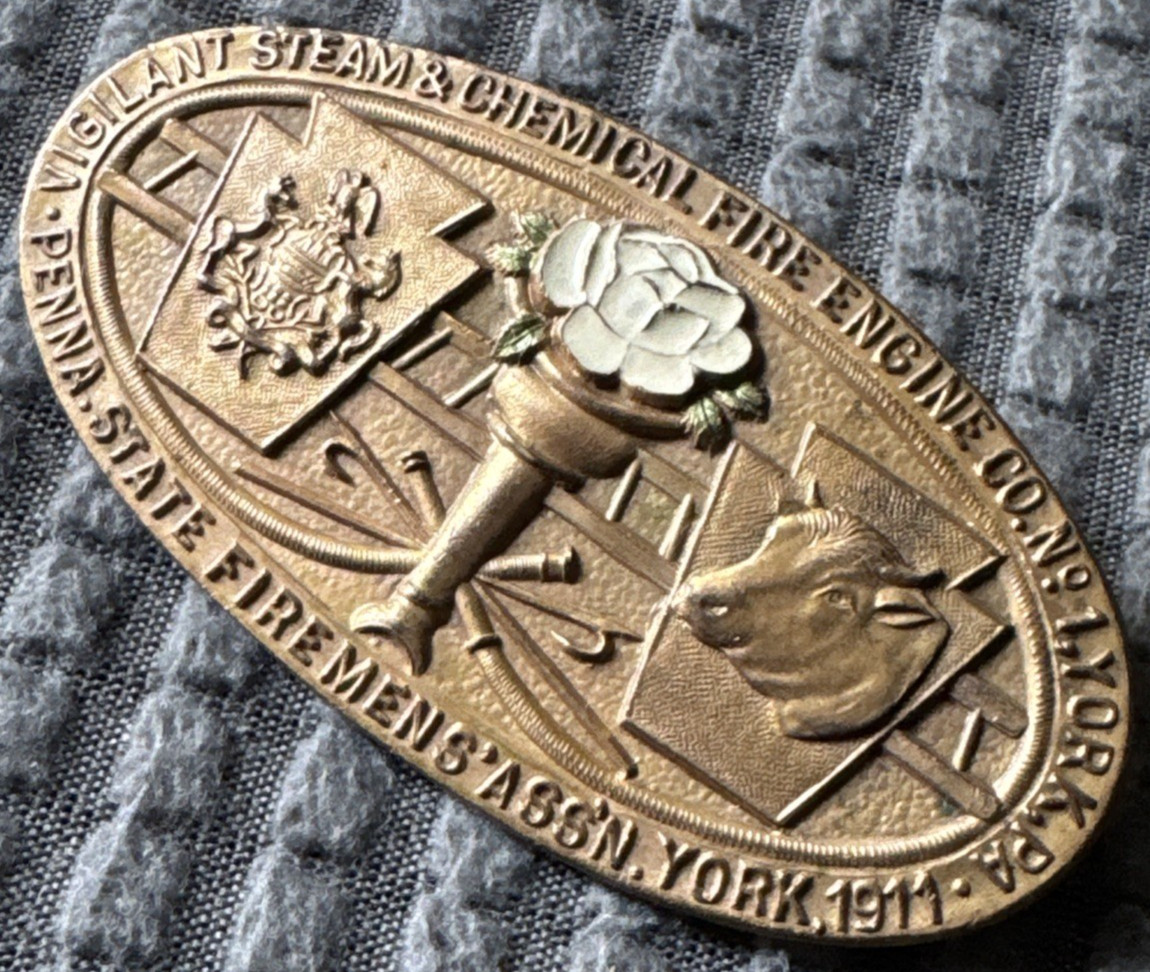 1911 Vigilant Steam & Chemical Fire Engine Co. No. 1 Pin-PA State Fireman’s Assn