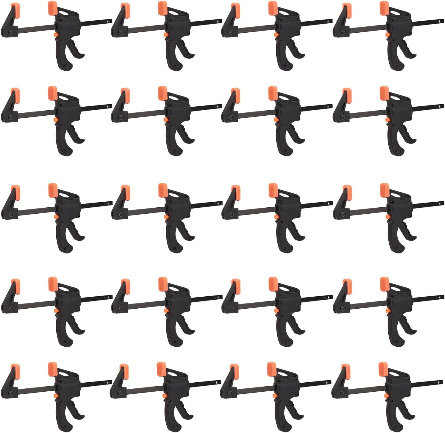 20 Pack 4 Inch F Bar Clamp, Medium Duty 70lbs One Handed Clamps/Spreader, Bar Cl