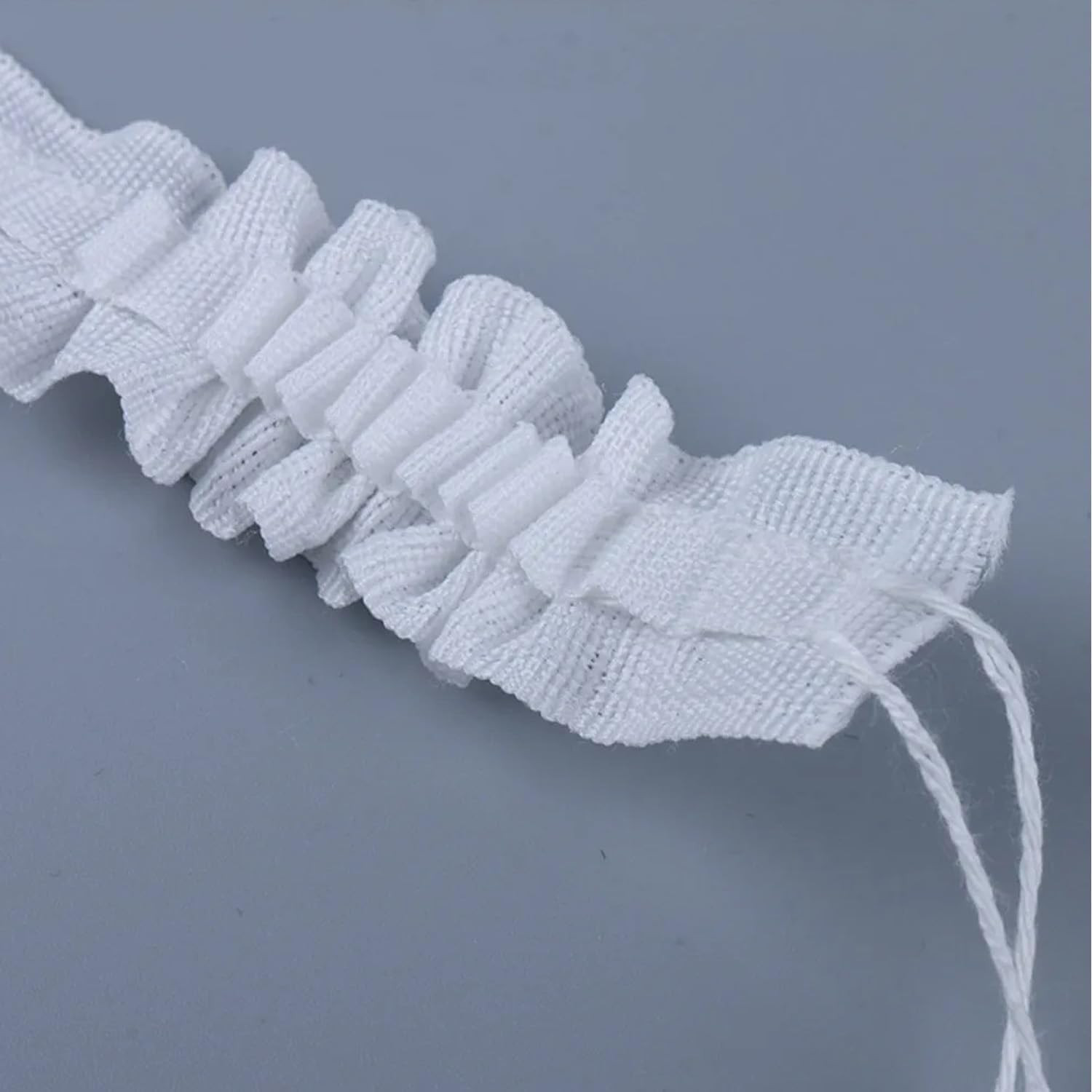 Curtain Narrow Header Tape with Strings 30Mx3Cm Pull Cord Pleat Cloth Heading Be