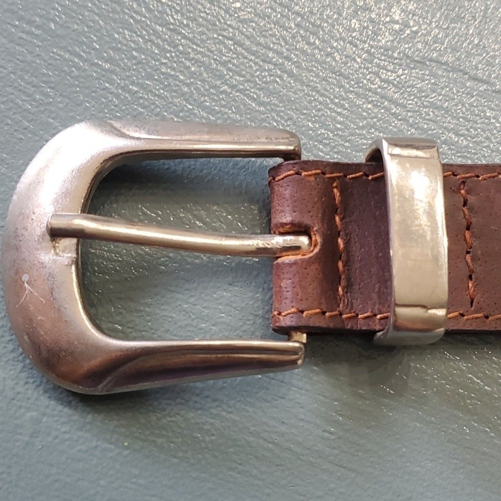 Sunbelt, genuine leather. Medium belt. Southwestern Sty. Silver animals.