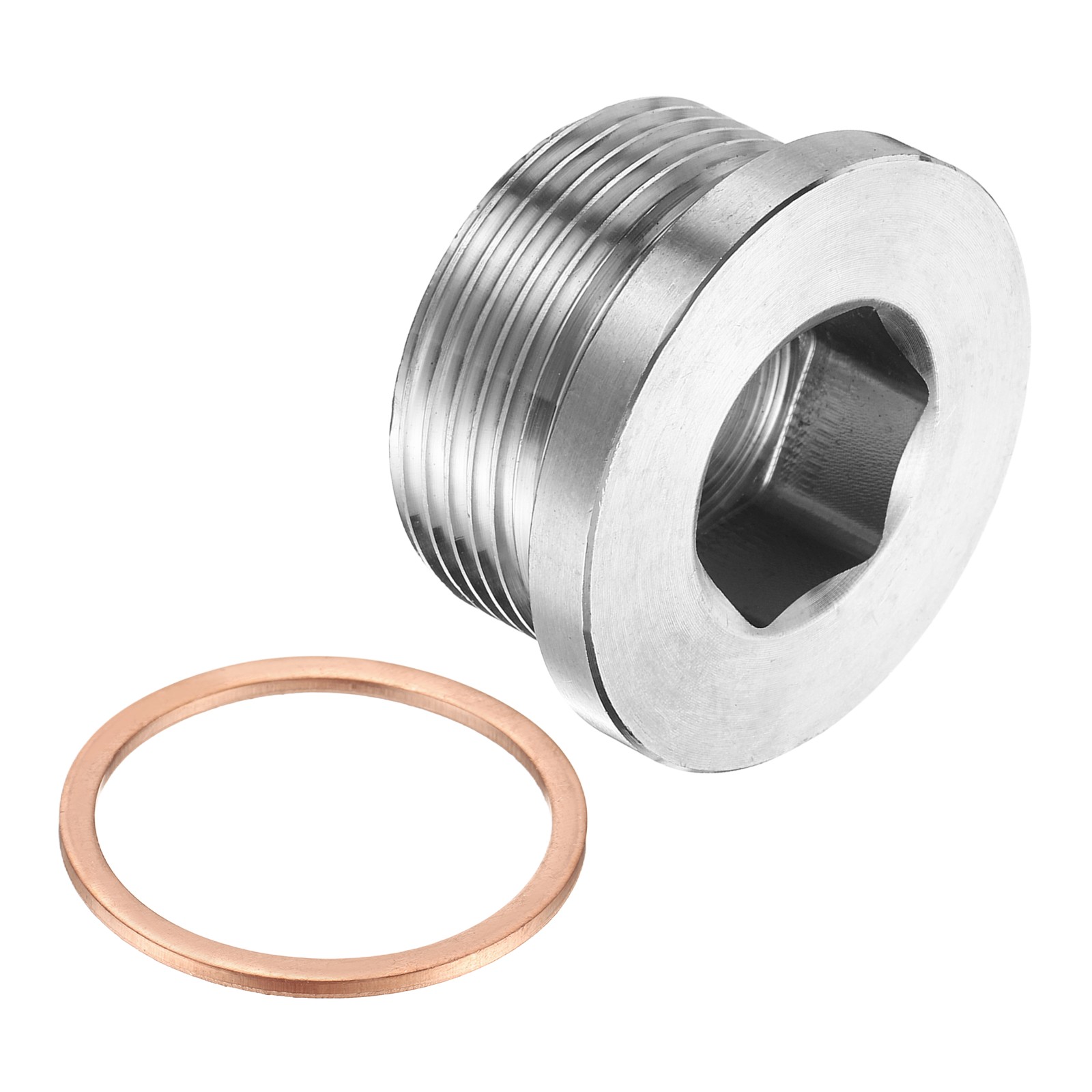M36 x 2 Pipe Plug Fitting, Internal Hex Head Socket 304 Stainless Steel