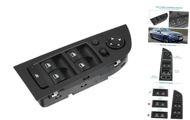 Front Left Window Switch for BMW 325i 330i 2006 M3 2008-2012