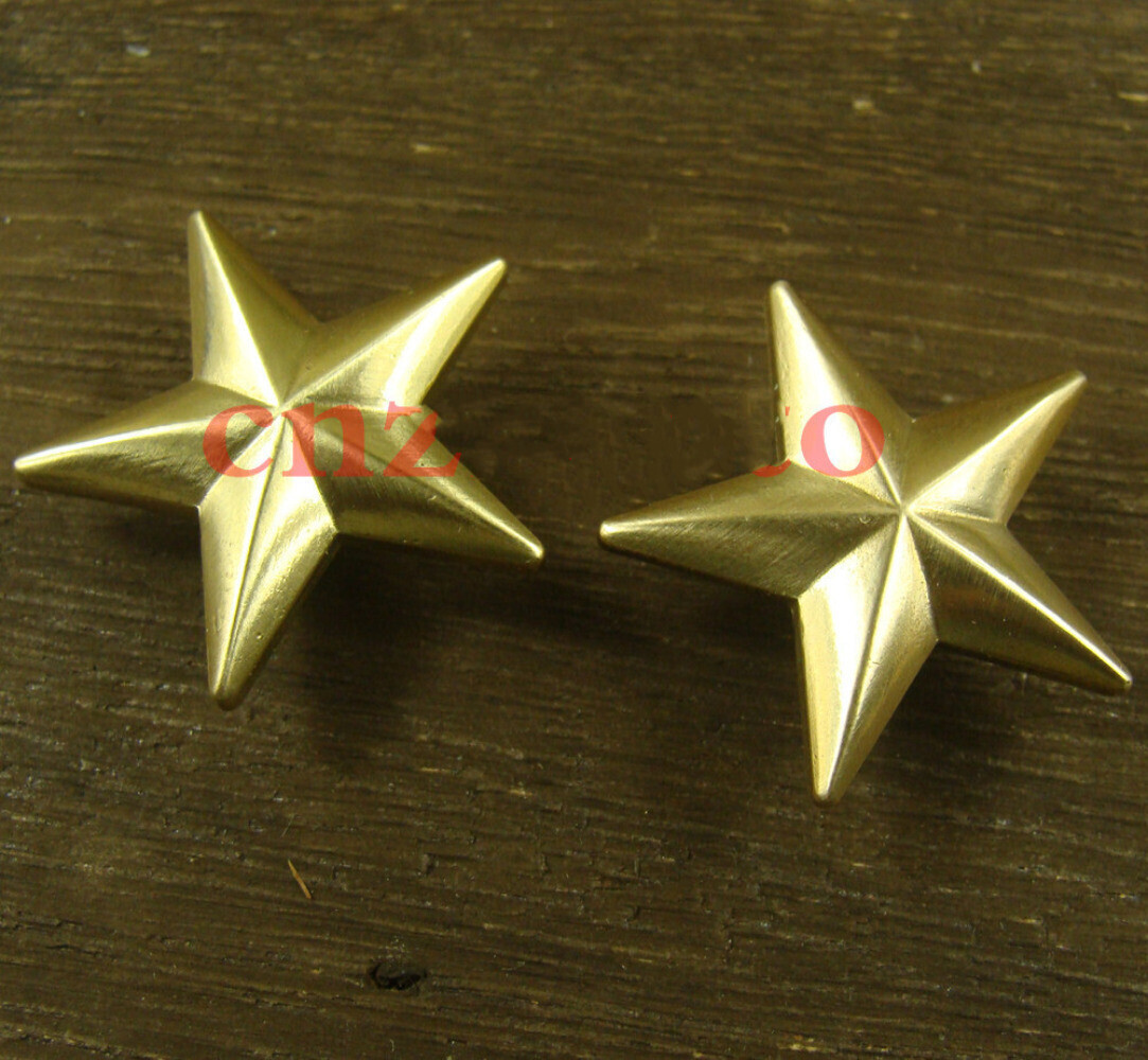 4pk Brass Leathercraft star rivet stud screw back Conchos Fob Wallet Z344