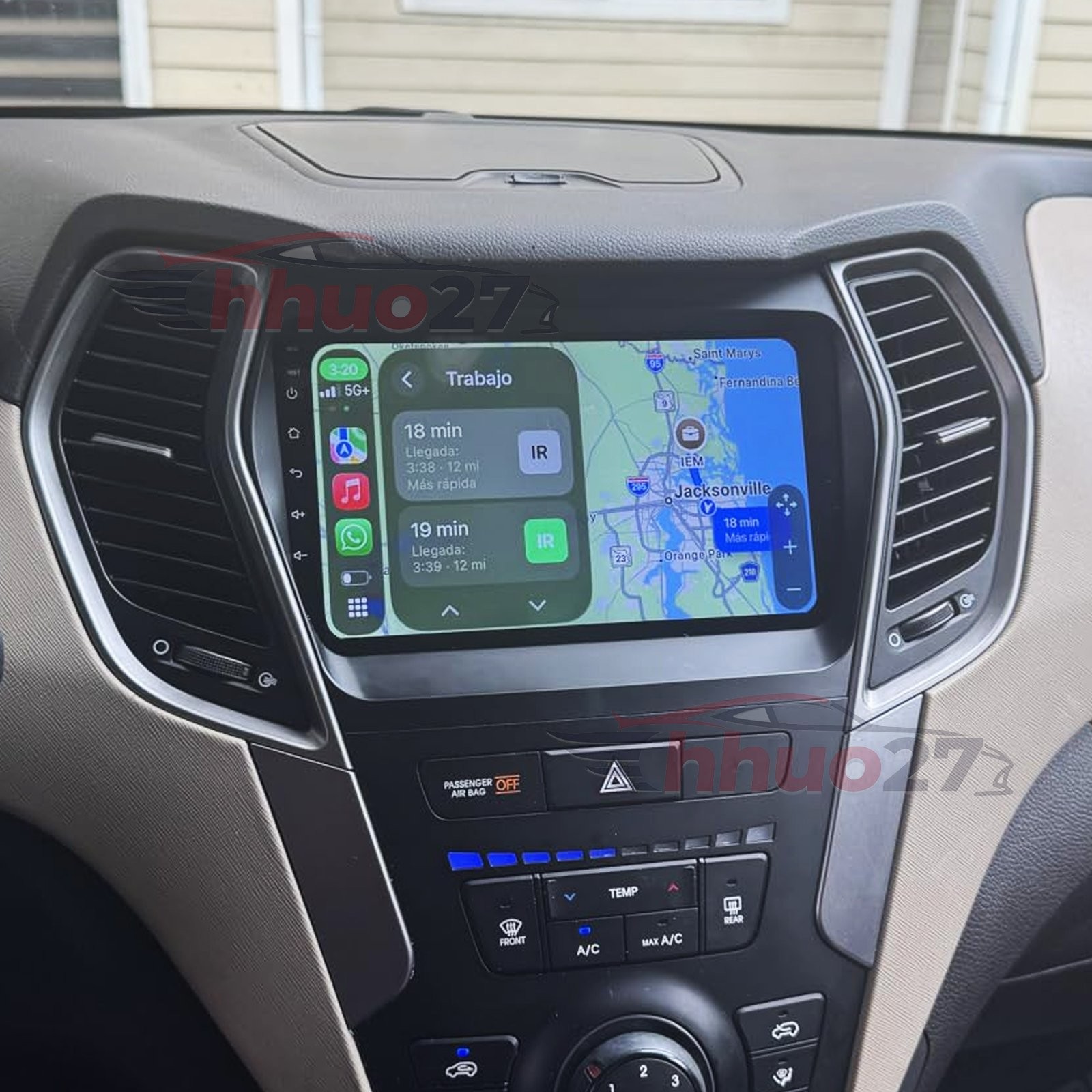 Android Radio Car Stereo Apple CarPlay GPS For Hyundai IX45 Santa FE 2013-2018