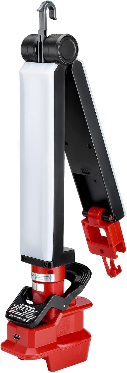 30W 2400LM LED Work Light Clip-on Jobsite Light for Milwaukee 18V Li-ion Battery