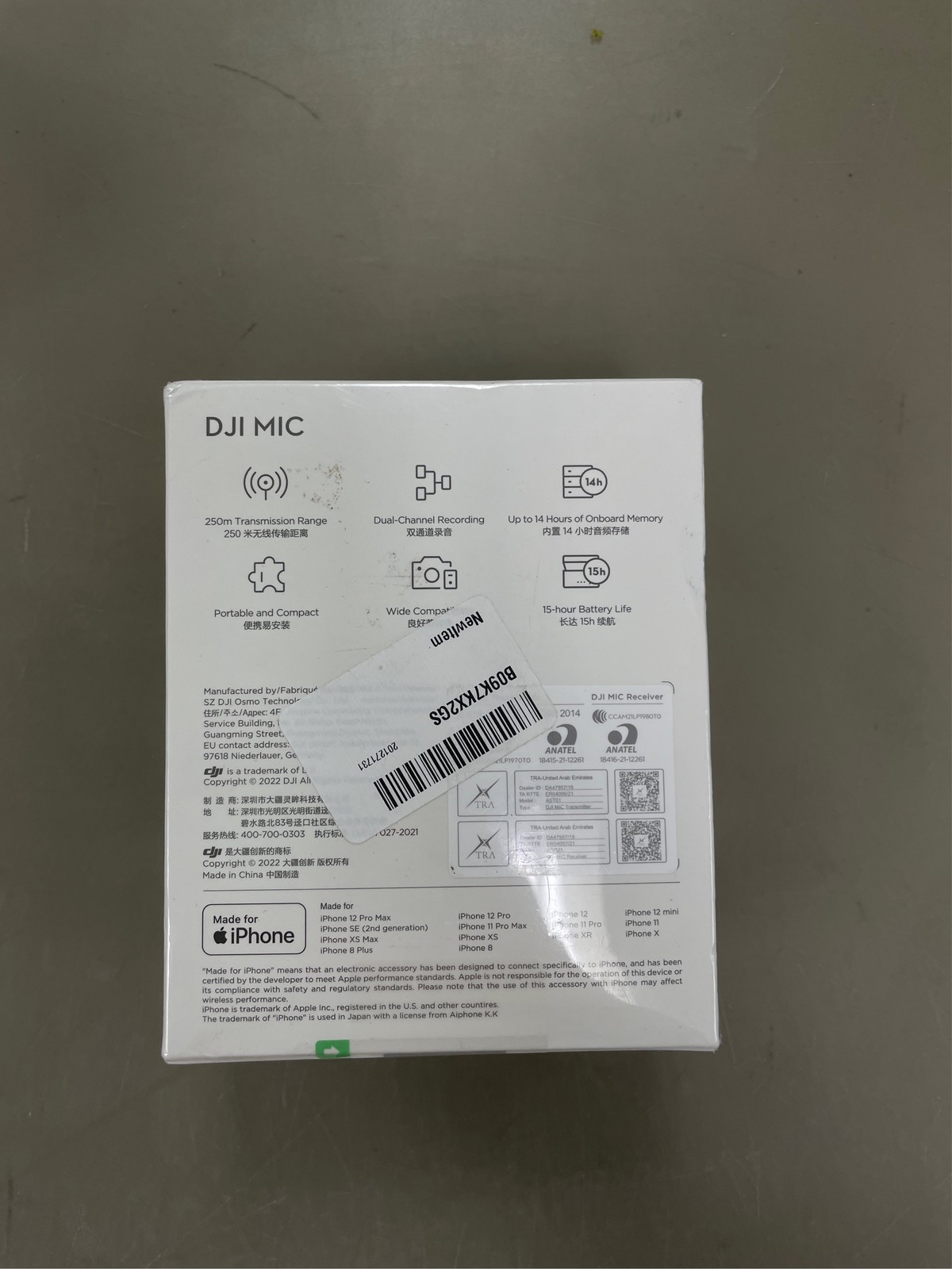 DJI Mic 2-Person Compact OLED Touchscreen Digital Wireless Microphone (2.4 GHz 2