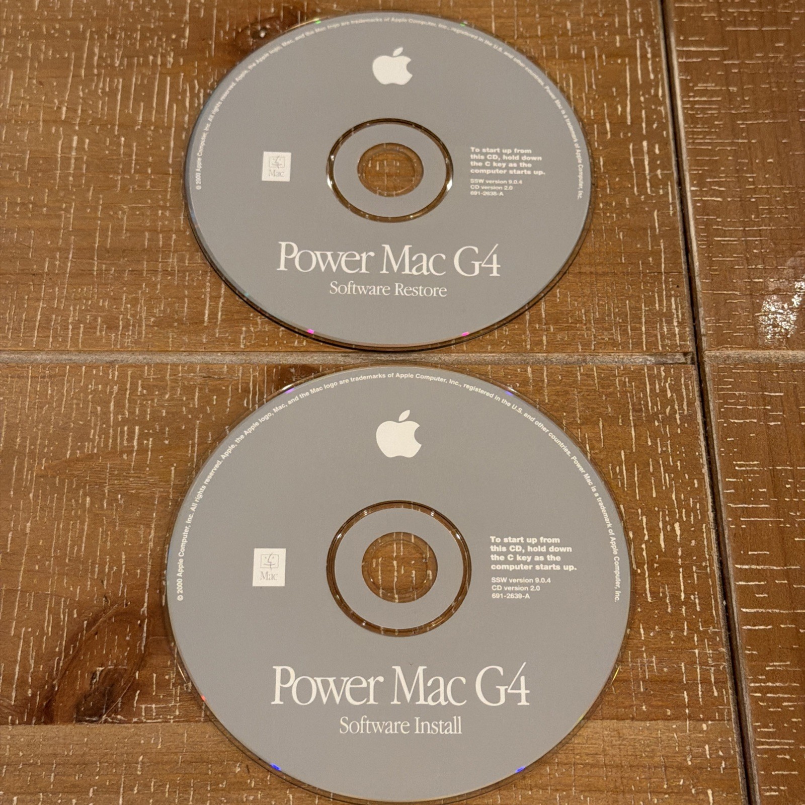 Vintage Apple Power Mac G4 Install Restore Software CDs Mac OS 9.0.4 Version 2.0
