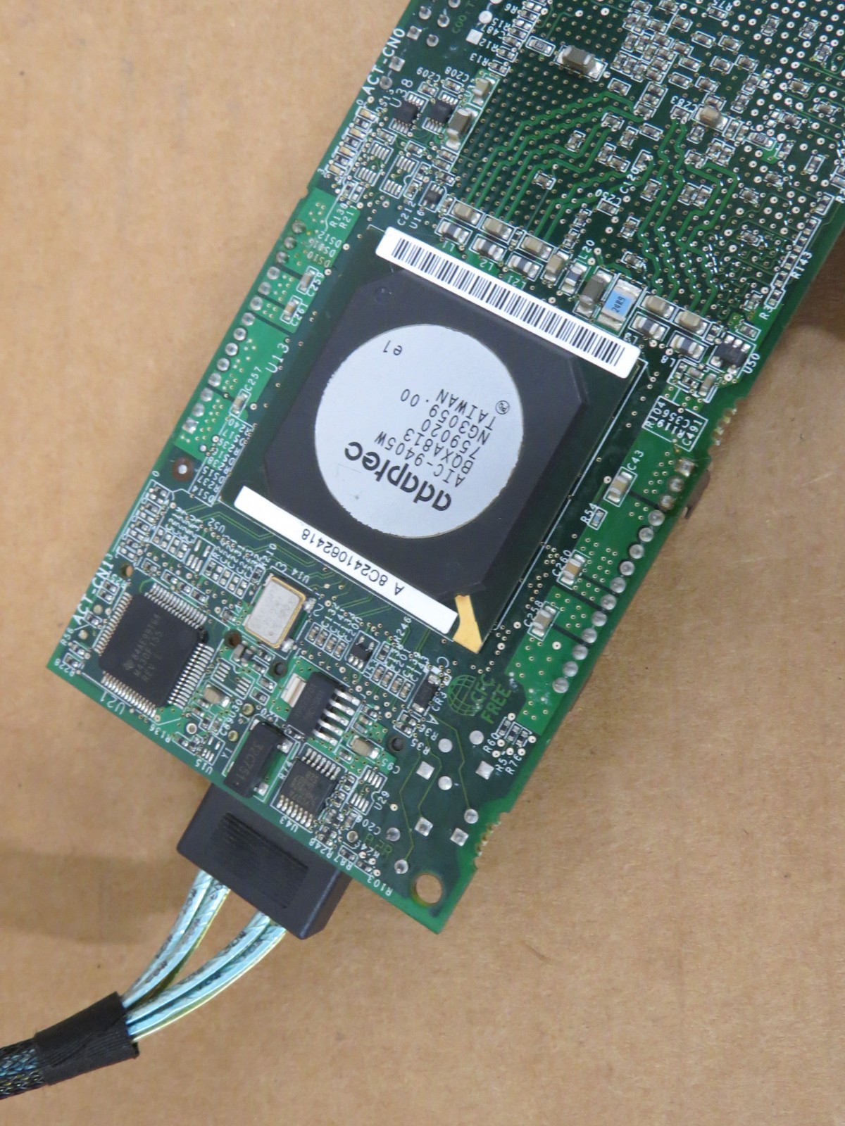 Adaptec ASR-3405/128MB PCIe x4 SAS/SATA RAID Controller w/Connector Cable TESTED