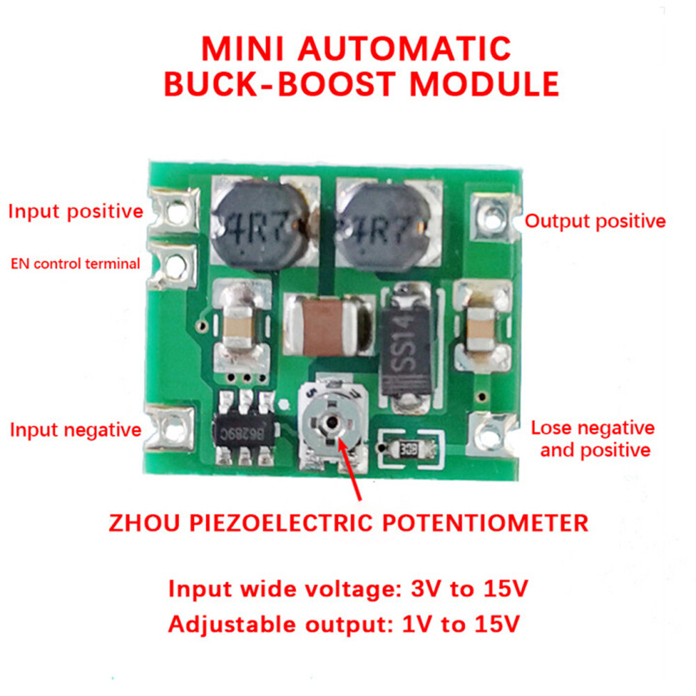 1/2/5/10PCS Automatic Buck-Boost Regulator Module Input DC3V-15V Output DC1V-15V