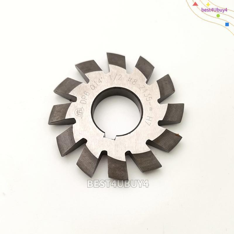 8pcs/set DP6 14-1/2 Degree Pressure Angle #1-8 Involute Gear Cutters Bore 27mm