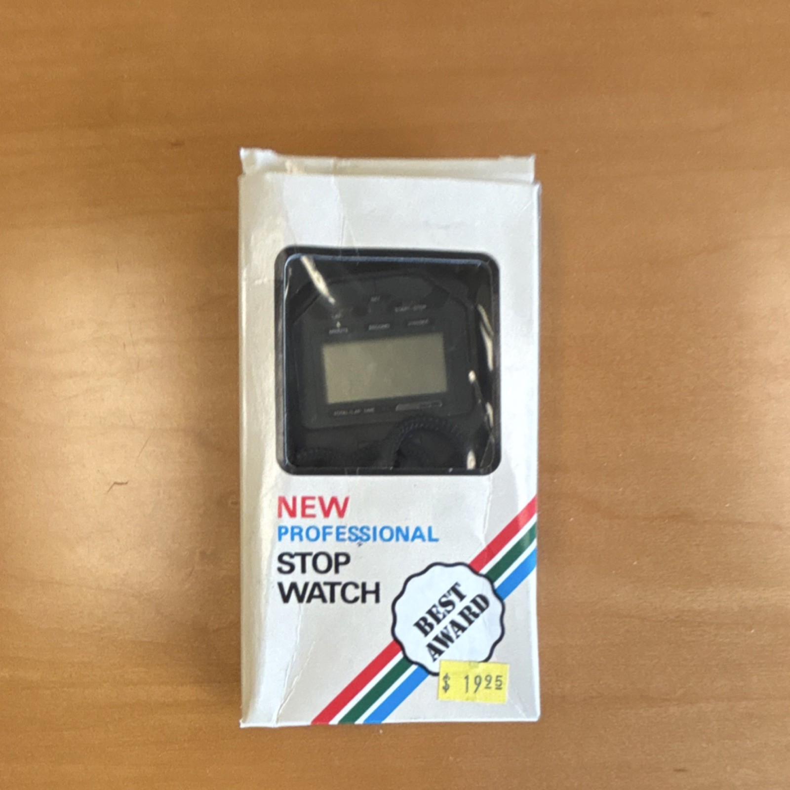Professional Chronograph Stopwatch Black with Nylon Lanyard for Sports