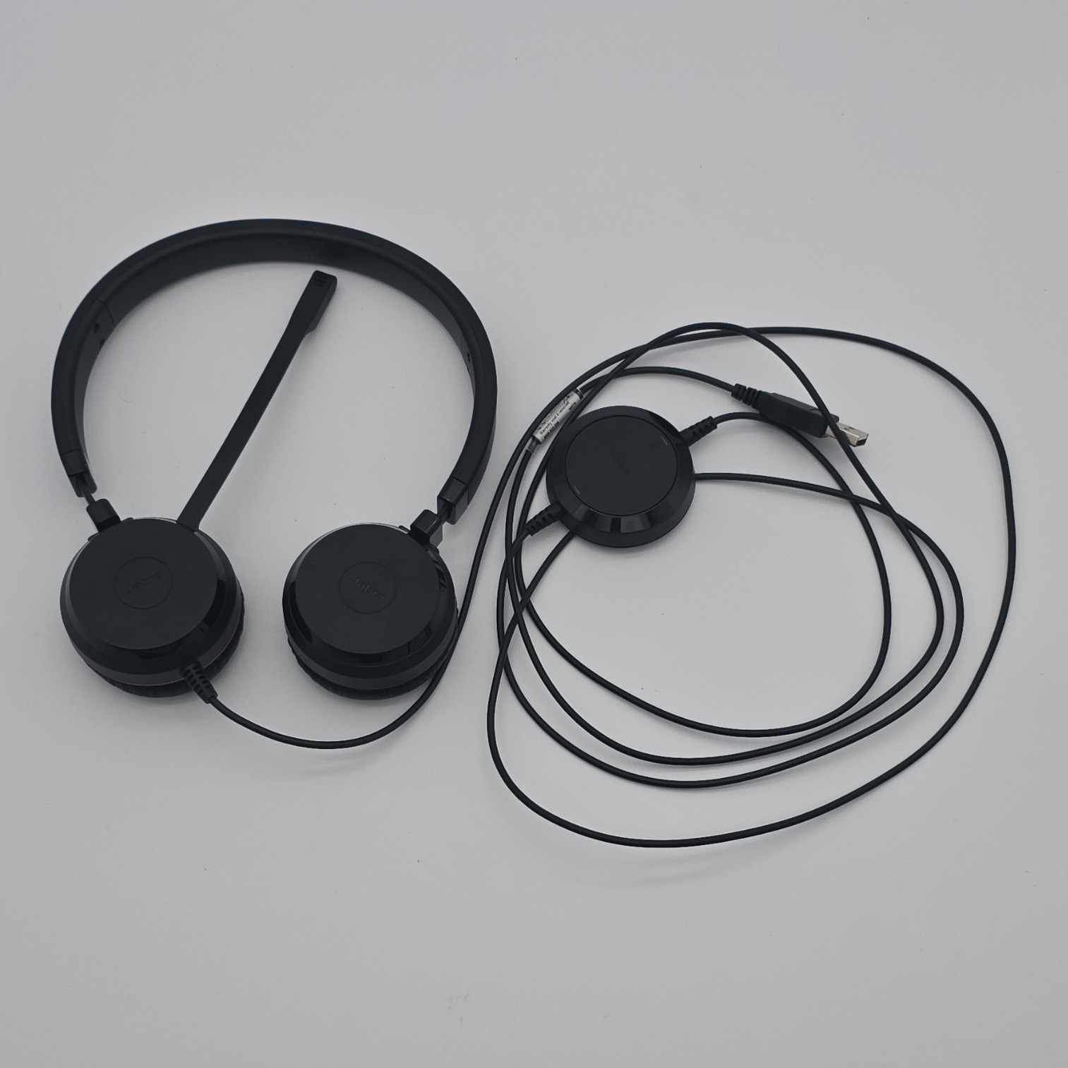 Jabra HSC016 USB Wired On-Ear Headset, Teams Certified, Black/Red