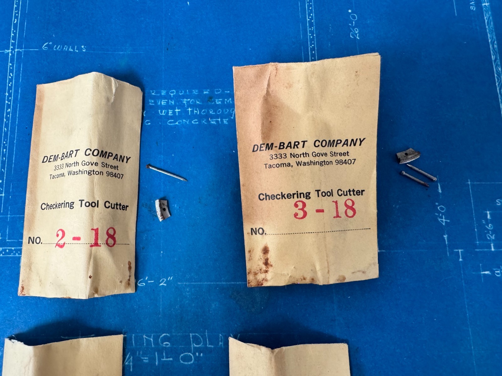 2 VINTAGE DEM-BART CO CHECKERING TOOL ORIGINAL BOX GUN EXTRA