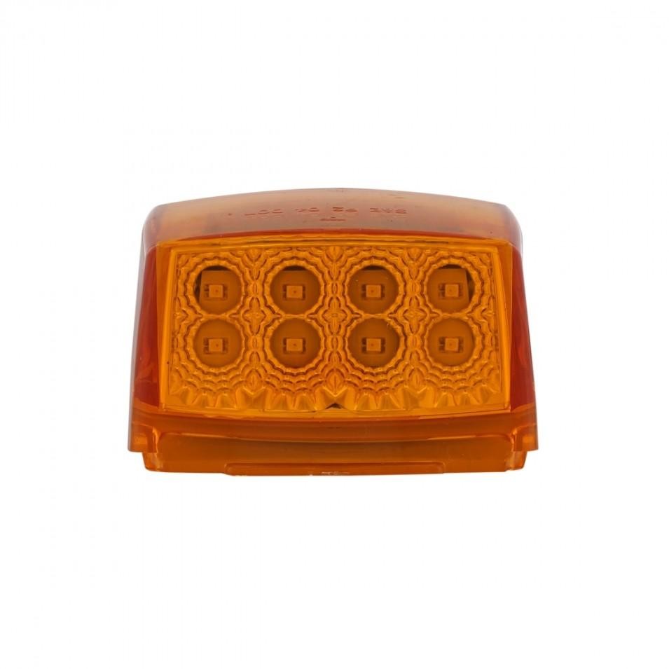 Universal 17 Amber LED Square Cab Light - Clear Lens