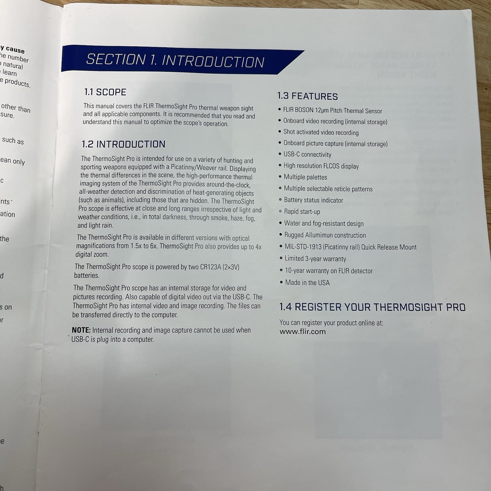 FLIR Thermosight Pro PTS736 Thermal Imaging Sight READ DESCRIPTION