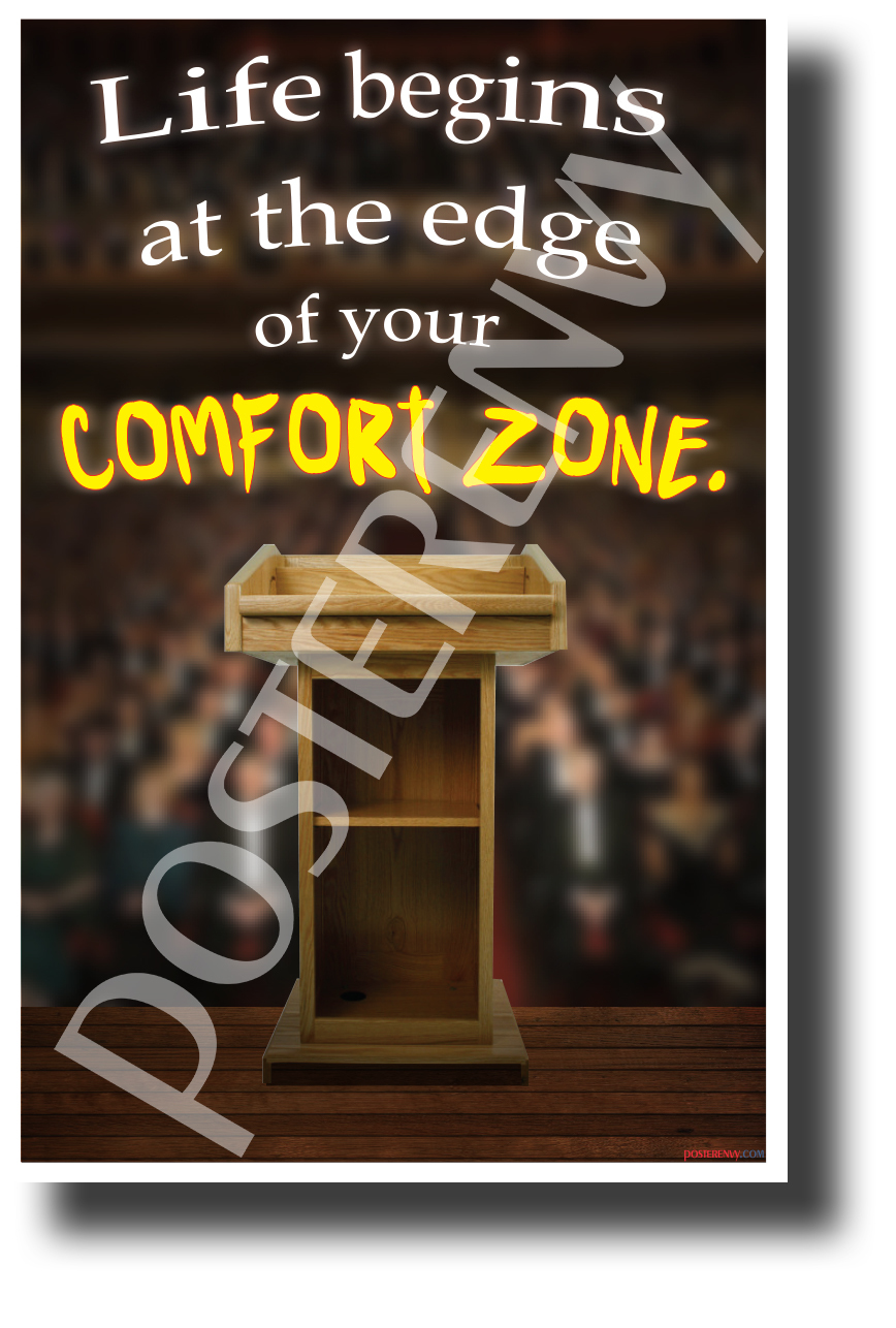 Life Begins at the Edge of Your Comfort Zone - NEW Classroom Motivational Poster
