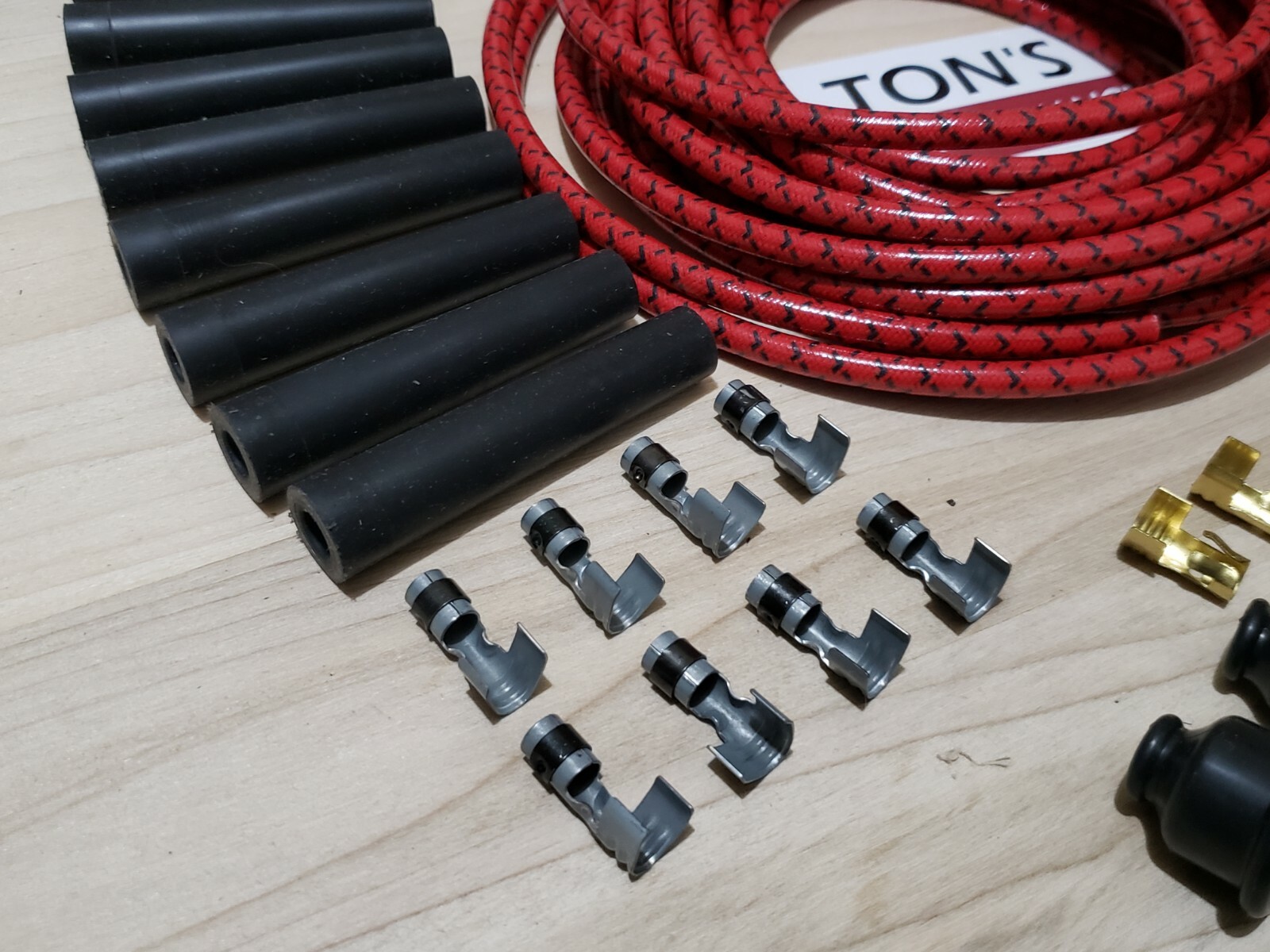 8mm Vintage Cloth Covered Spark Plug Wire Kit for ELECTRONIC IGNITION SYSTEMS RD