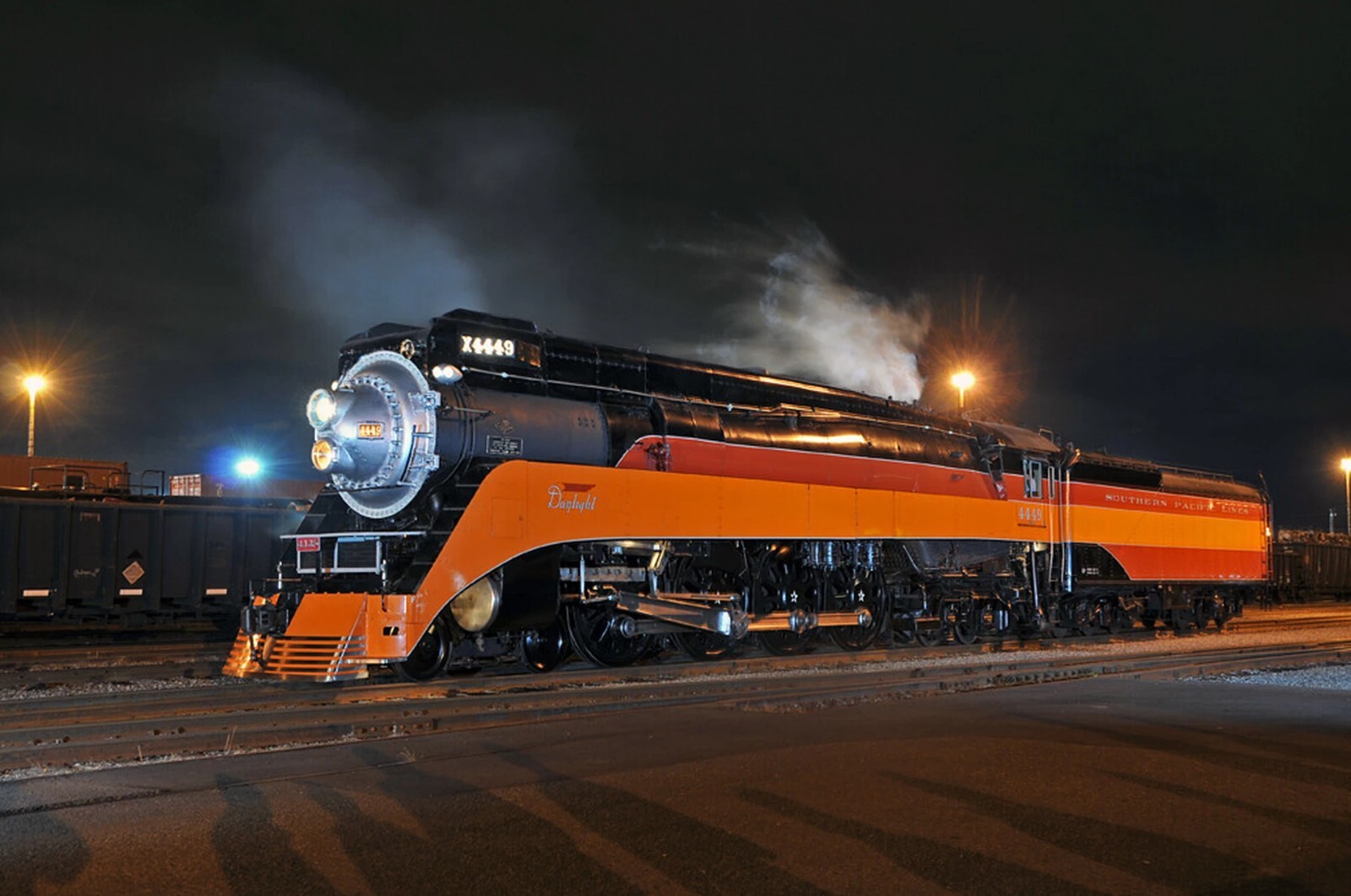 Southern Pacific GS-4 Locomotive Night Time POSTER 24 X 36 Inches Nice!