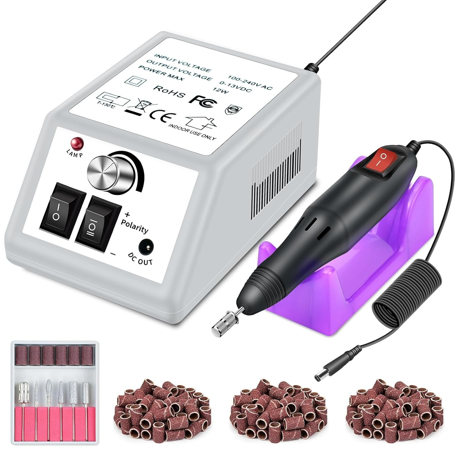 Maquina De Uñas Acrilicas Kit Taladro Lima Para Manicura Pedicura Gel Electrica