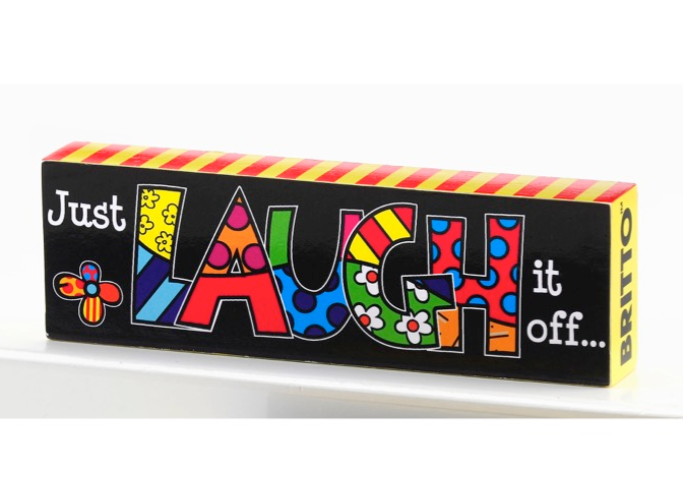 Britto Sentiment Desk Block – LAUGH ** NEW **