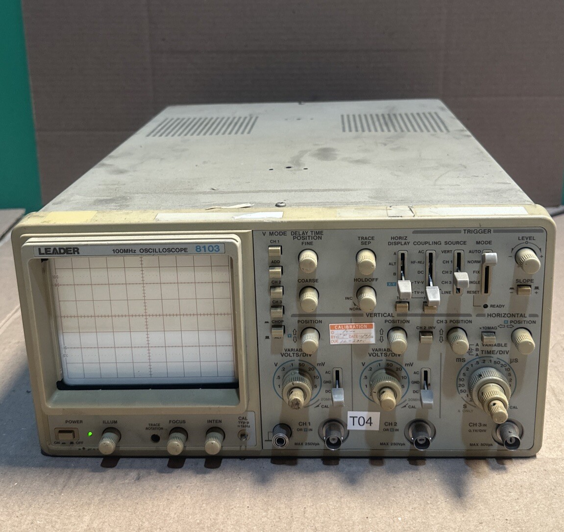 Leader 8103 100Mhz Oscilloscope , PRE-OWNED (POWER ON )/ Free Shipping