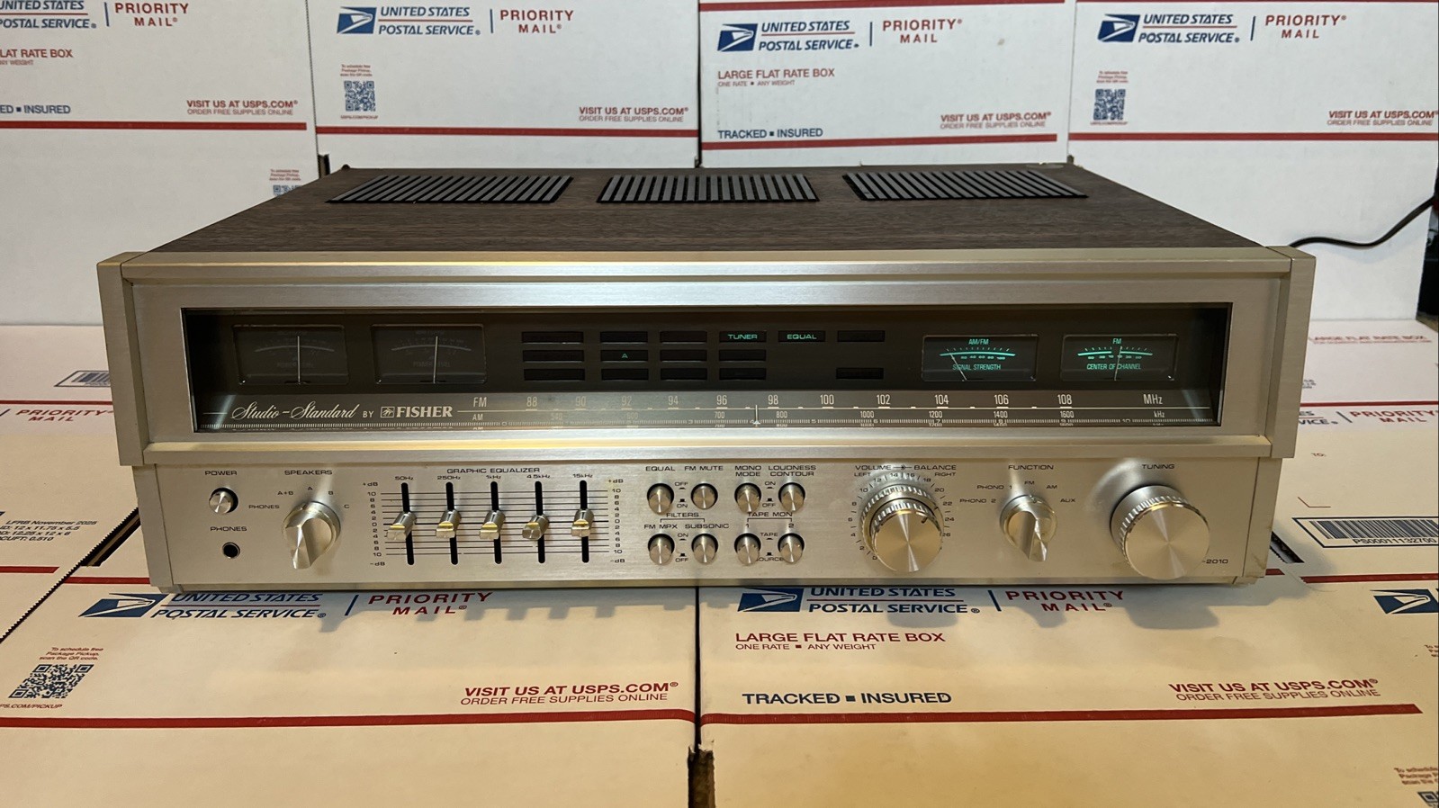 Vintage Fisher RS-2010 AM/FM Stereo Equalizer Receiver - WORKS - Read - WARRANTY