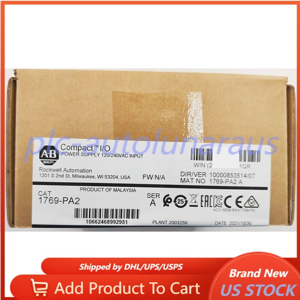 AB 1769-PA2 CompactLogix AC Power Supply Factory Sealed NEW US Stock US Free Tax