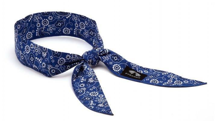 Pyramex CNB12PKB Beaded cooling bandana - blue paisley