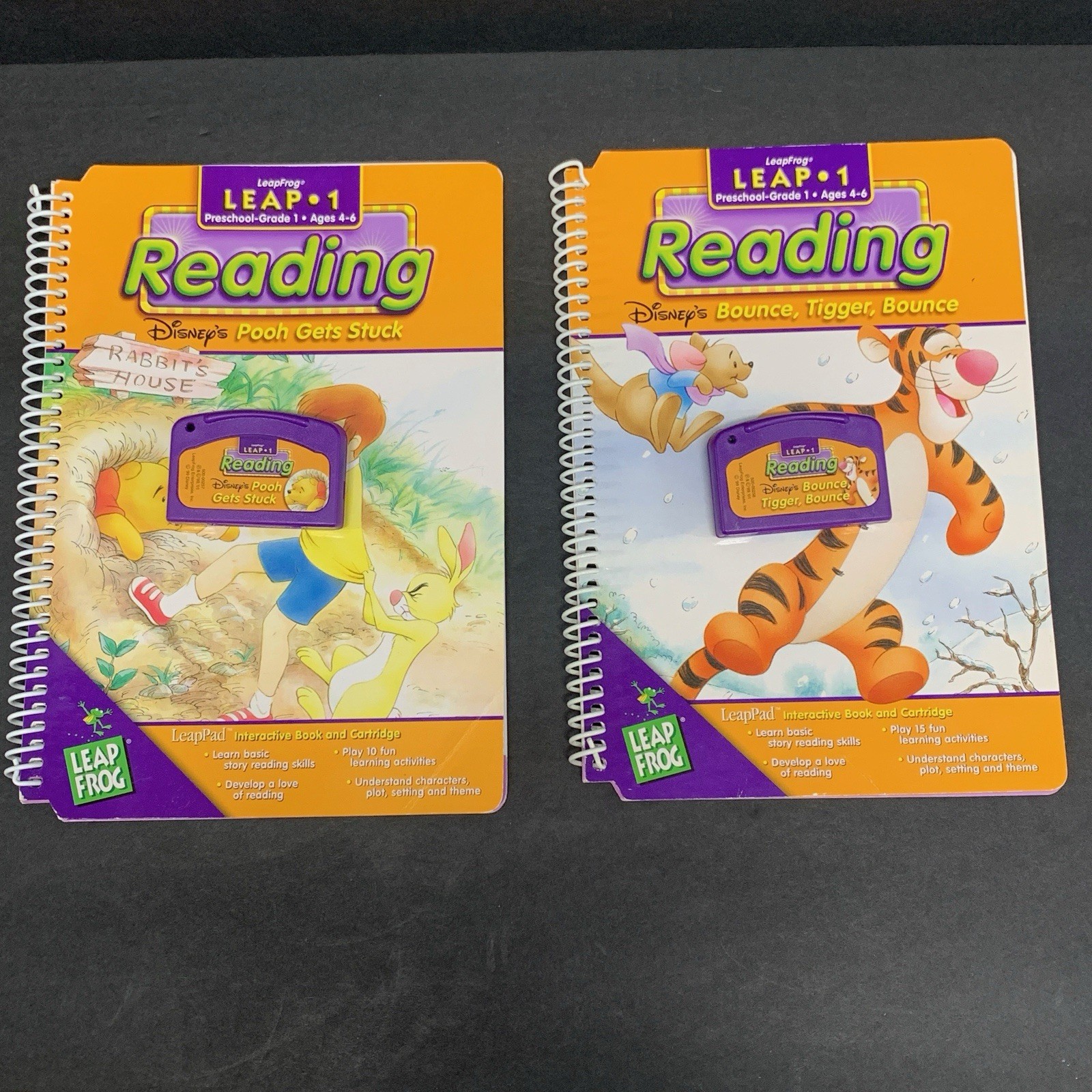 LeapPad Disney's Pooh Gets Stuck Educational  Bounce Tigger Book & Cartridge