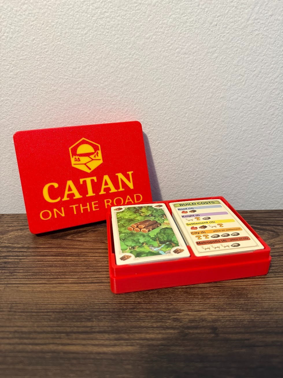 Catan On The Road Storage Box Organizer | Travel Game Card Holder Compact Case