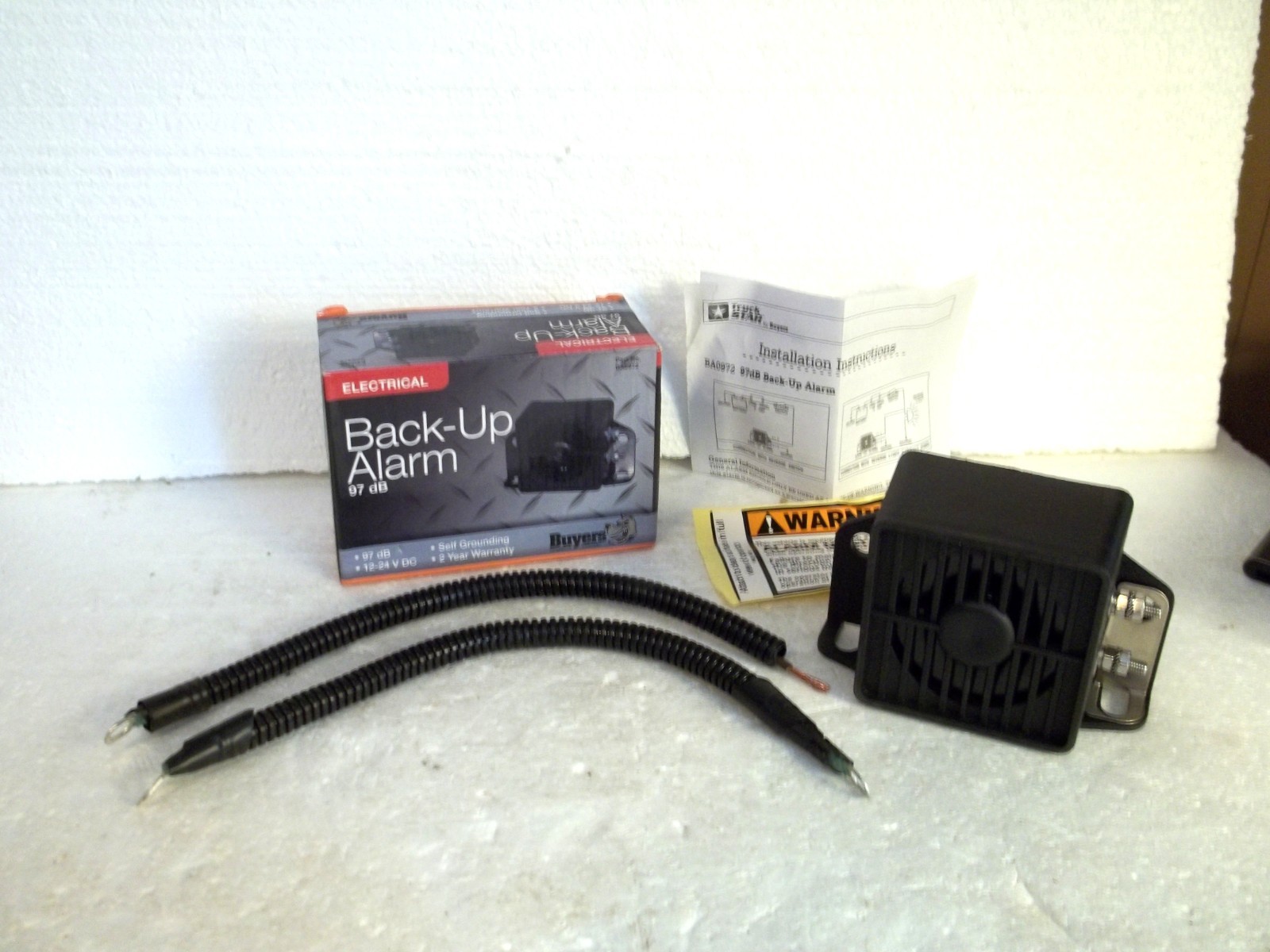 Buyers Model BA0972  Back-Up Alarm 97 dB 12-24 DC with wiring harness