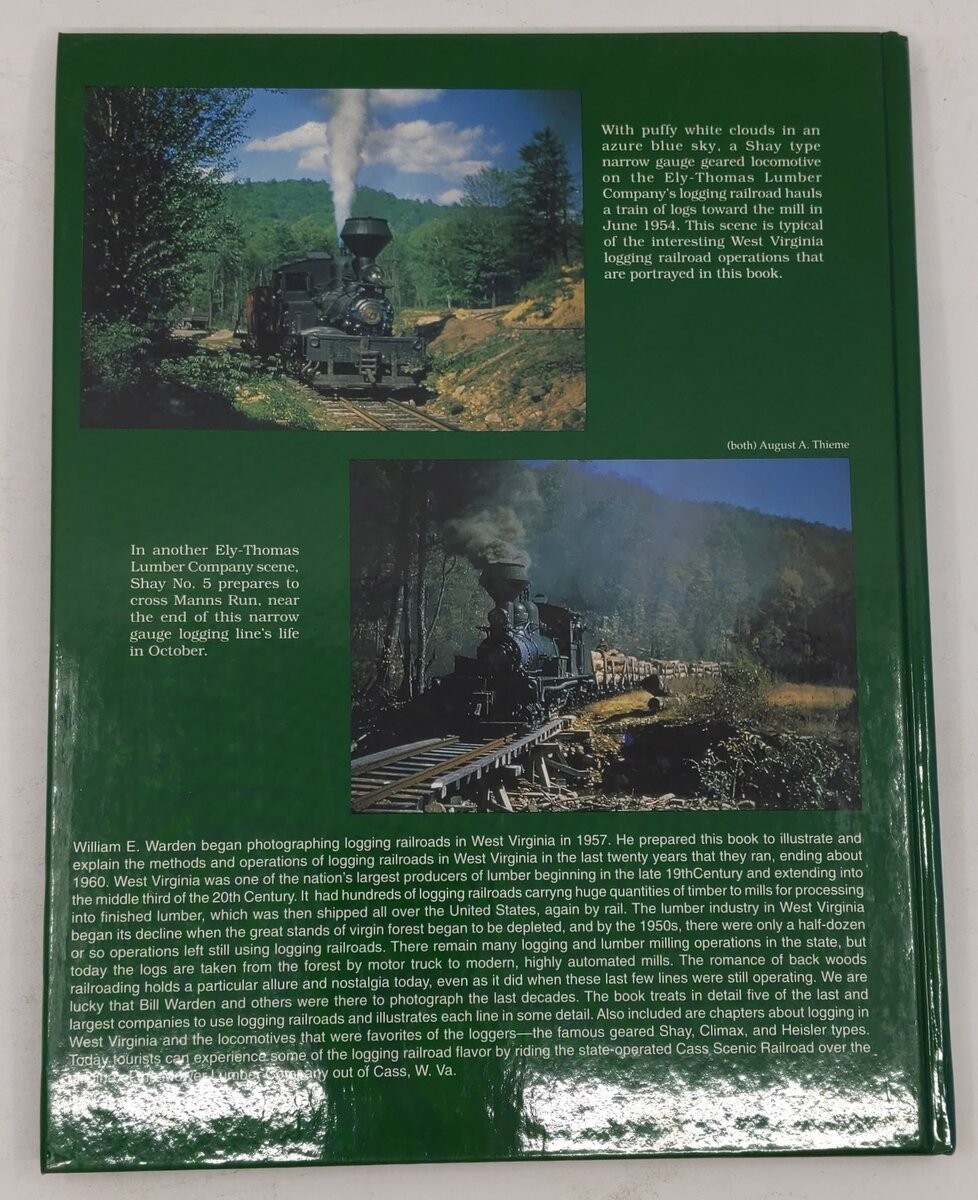 West Virginia Logging Railroads Hardcover Book By William Warden EX