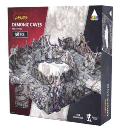 Dungeons & Lasers: Caves Series - Demonic Caves Pre-Painted Prismacast Terrain