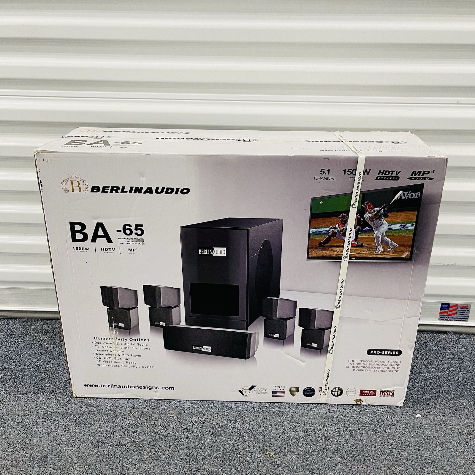 Berlinaudio BA-65 5.1 Home Theater Speaker System Subwoofer Surround Sound 1500W