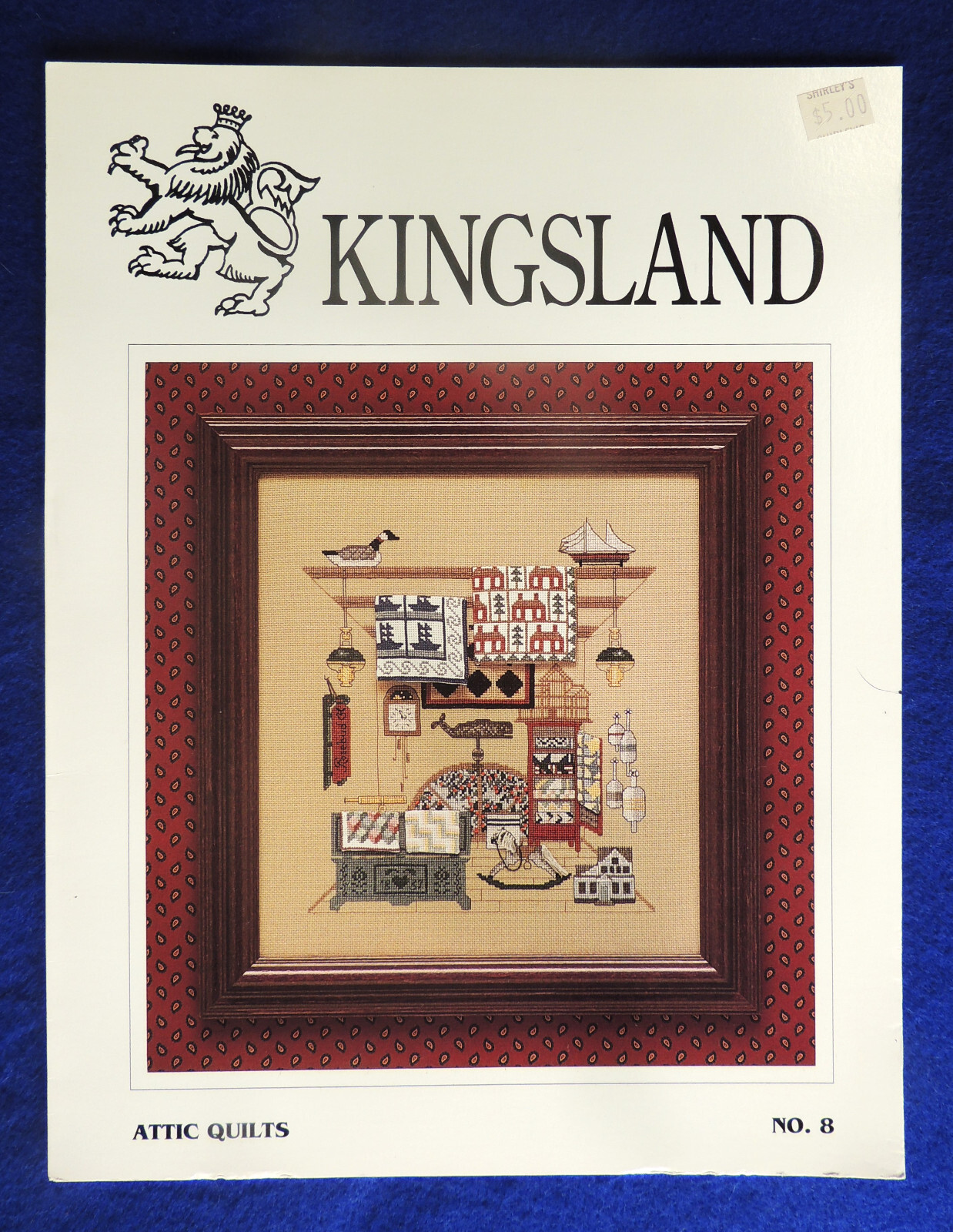 Kingsland #8 Attic Quilts Wall Hanging Decoration Cross Stitch Chart 1990 New