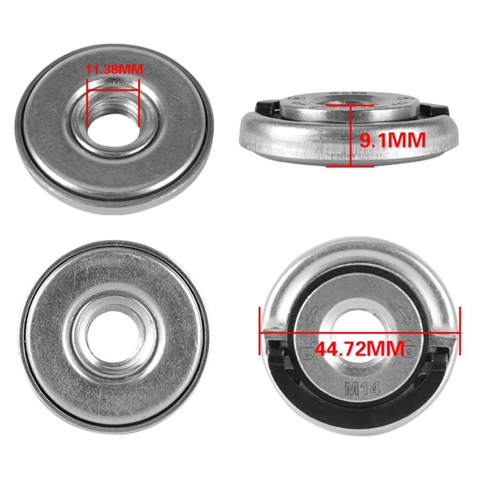 M14 Angle Grinder Quick-Release Self-Locking Flange Nut Pressing Plate Power Too