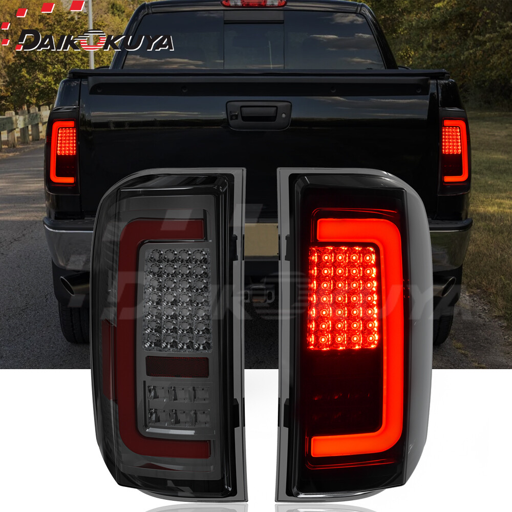 For 2007-12 13 14 Chevy Silverado 1500 2500HD 3500HD LED Tail Lights Smoke Black