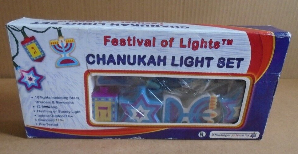 Festival of Lights Chanukah Light Set (Stars Dreidels & Menorahs)