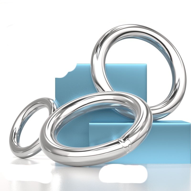 304 Stainless Steel Round Rings Heavy Duty Solid Metal O Ring Welded Smooth
