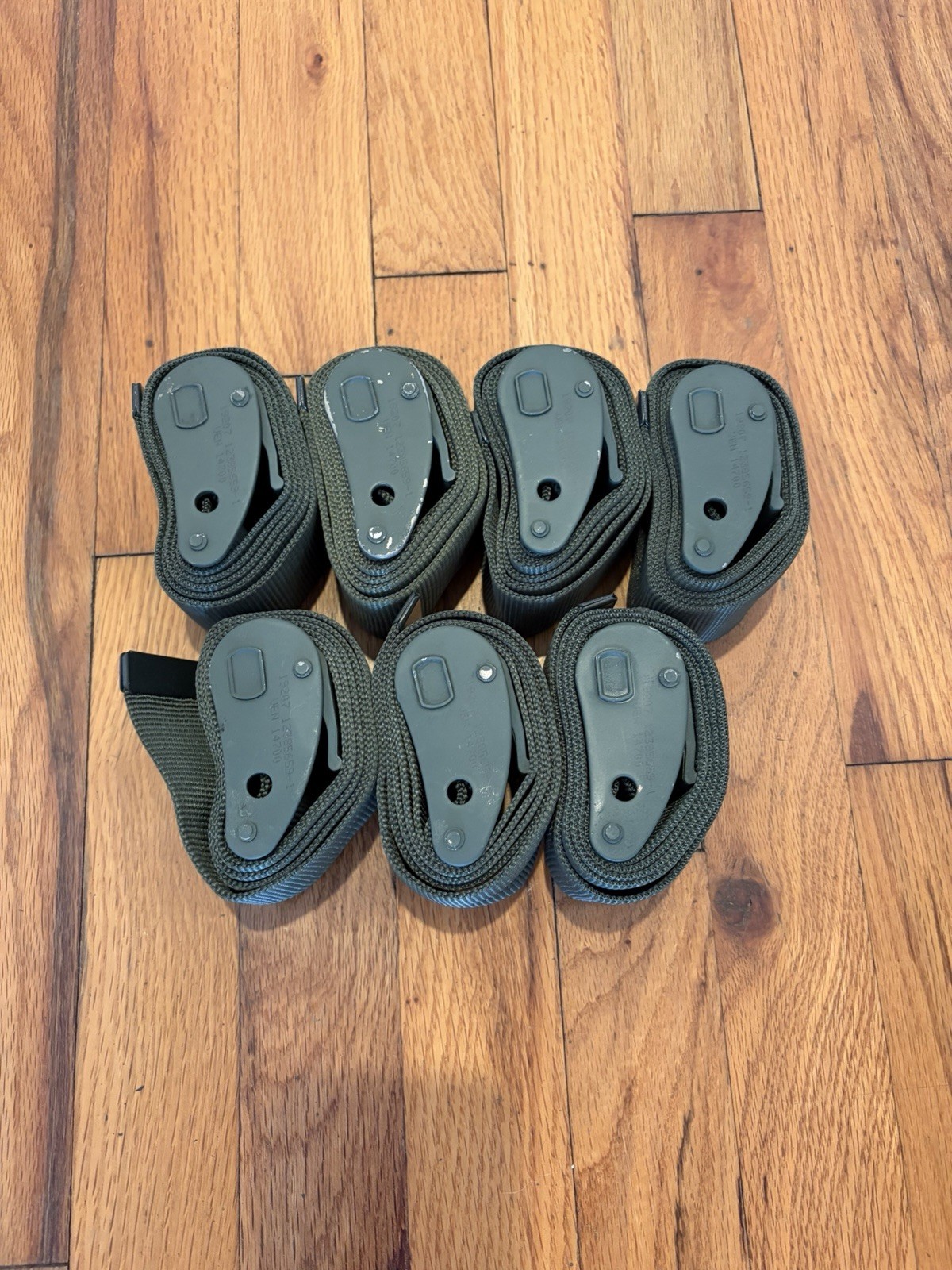 Set Of 7 Kinedyne Cargo Straps 4FT Army Green