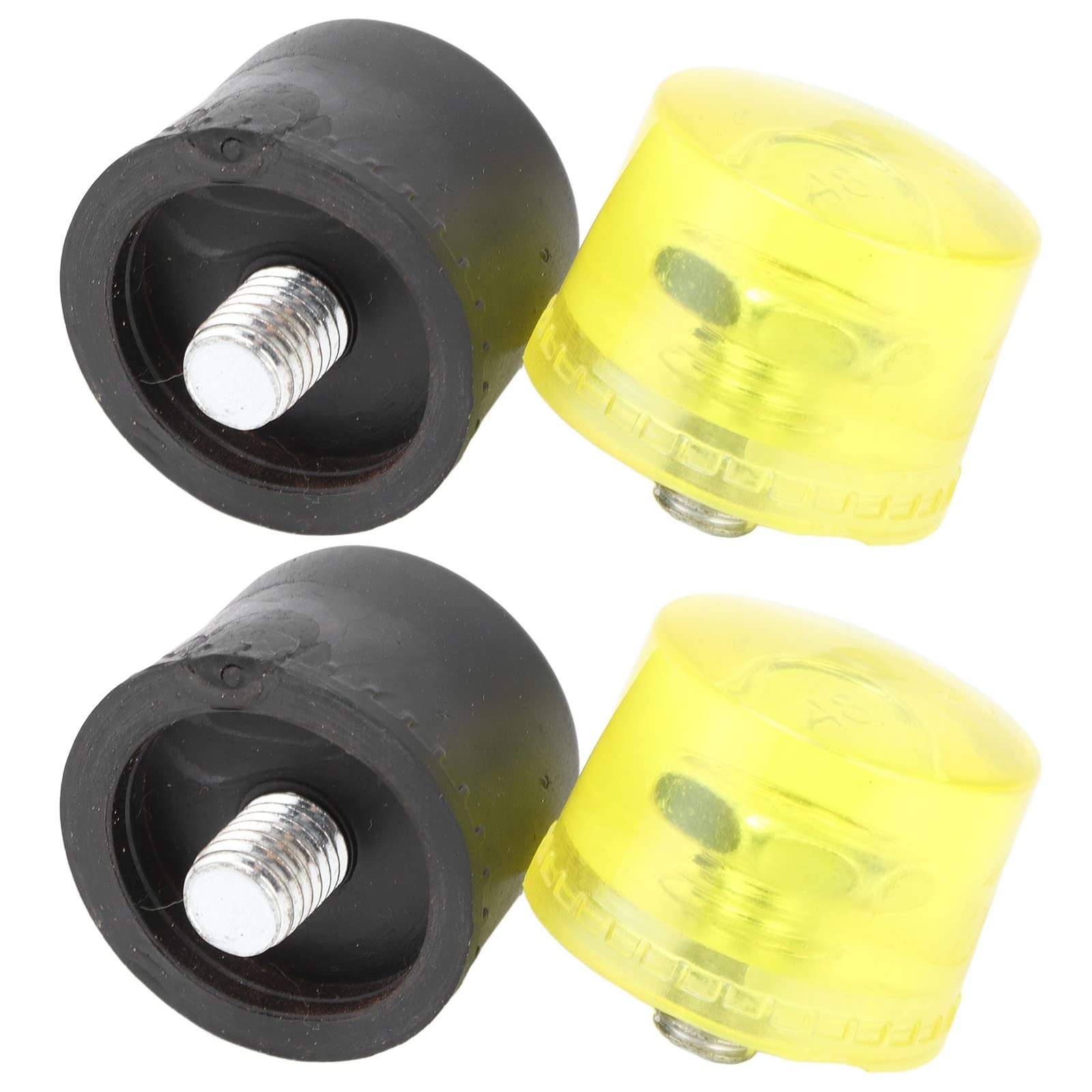2 Set Rubber Striking Head Hammer Replacement Tips Set Mallet Accessories Yel...