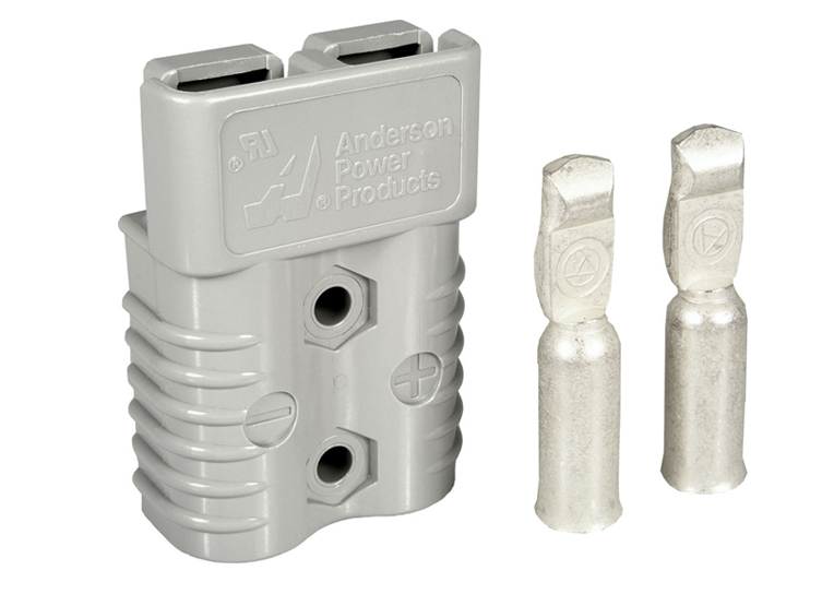 Anderson SB175 Connector Kit Gray 1/0 Awg, 1 HOUSING and 2 CONTACTS 1/0 gauge