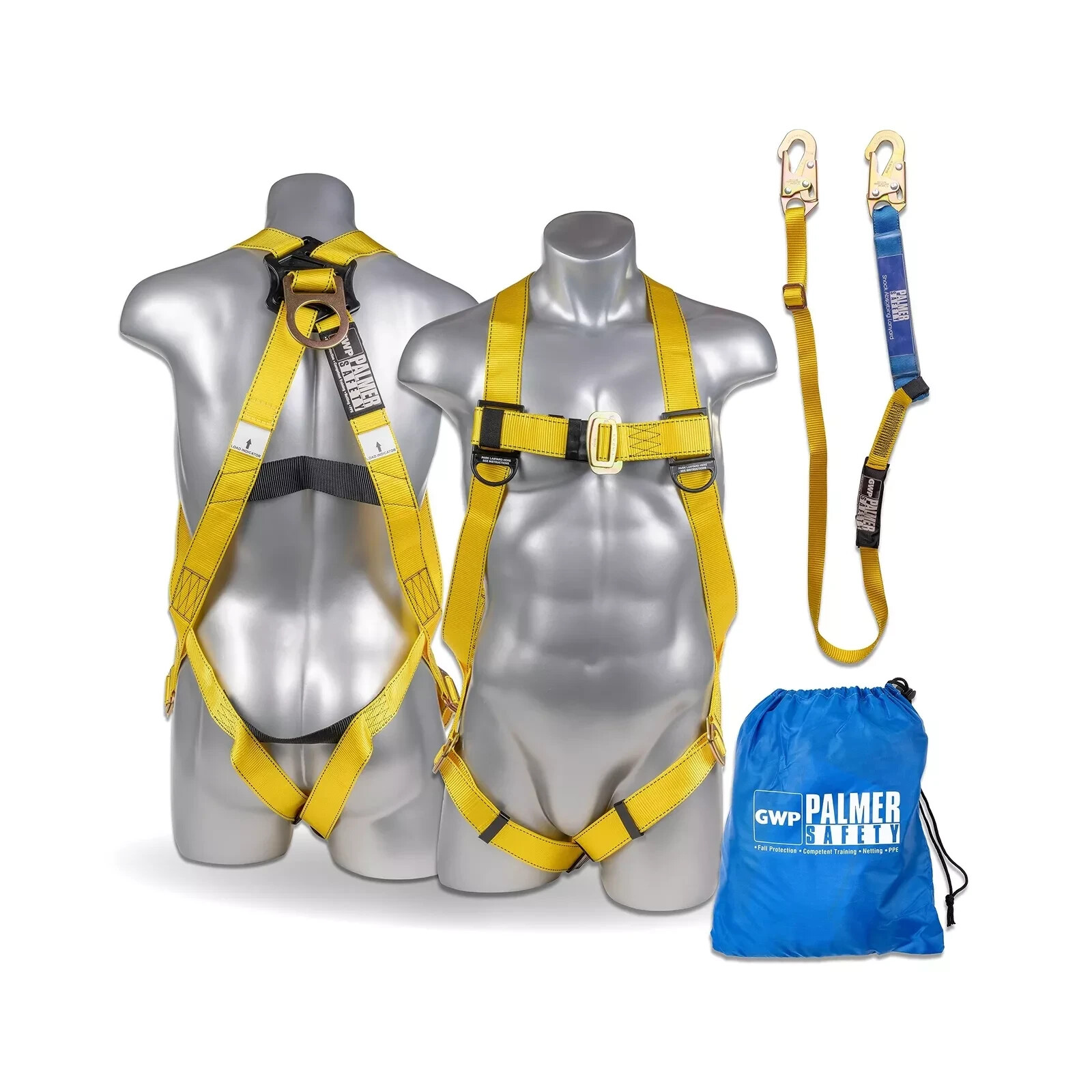 Palmer Safety Safety Harness w/Detachable 6 ft Lanyard I Single Leg Lanyard NEW