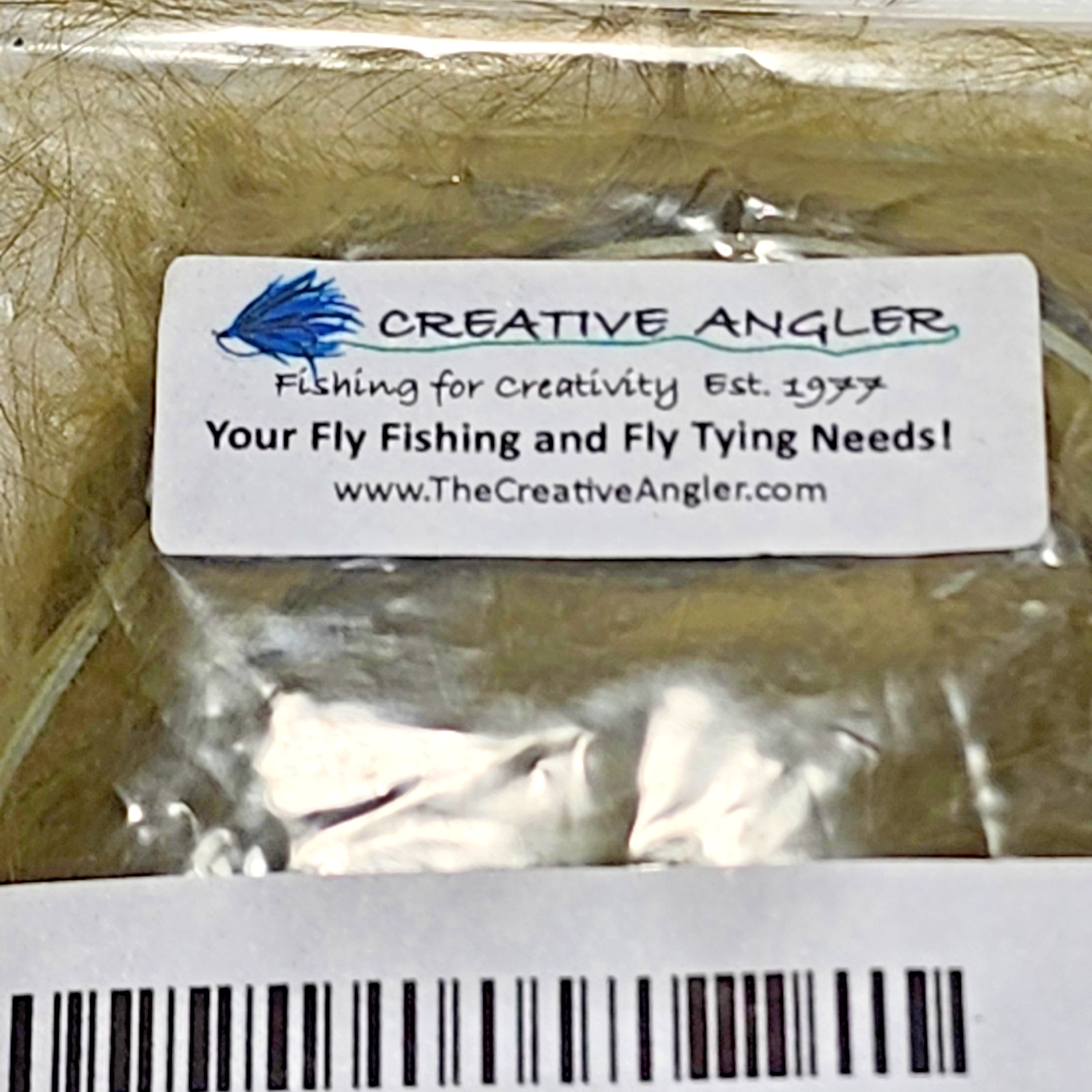 Creative Angler Rabbit Strips Cross Cut for Fly Tying or Tying Flies OLIVE
